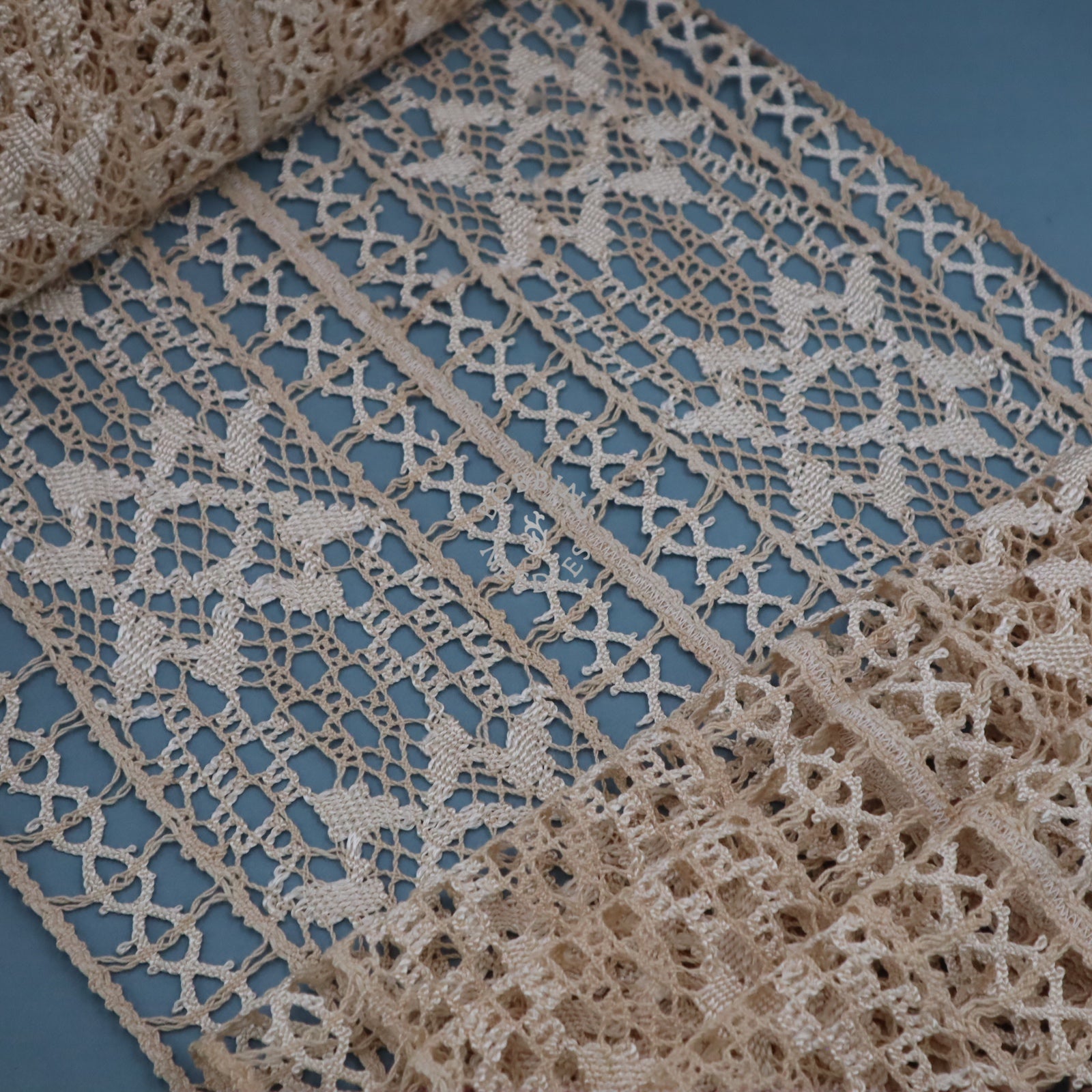 Antique Wide Lace Trim – Vintage Lace Panel - Bobbins&Needles