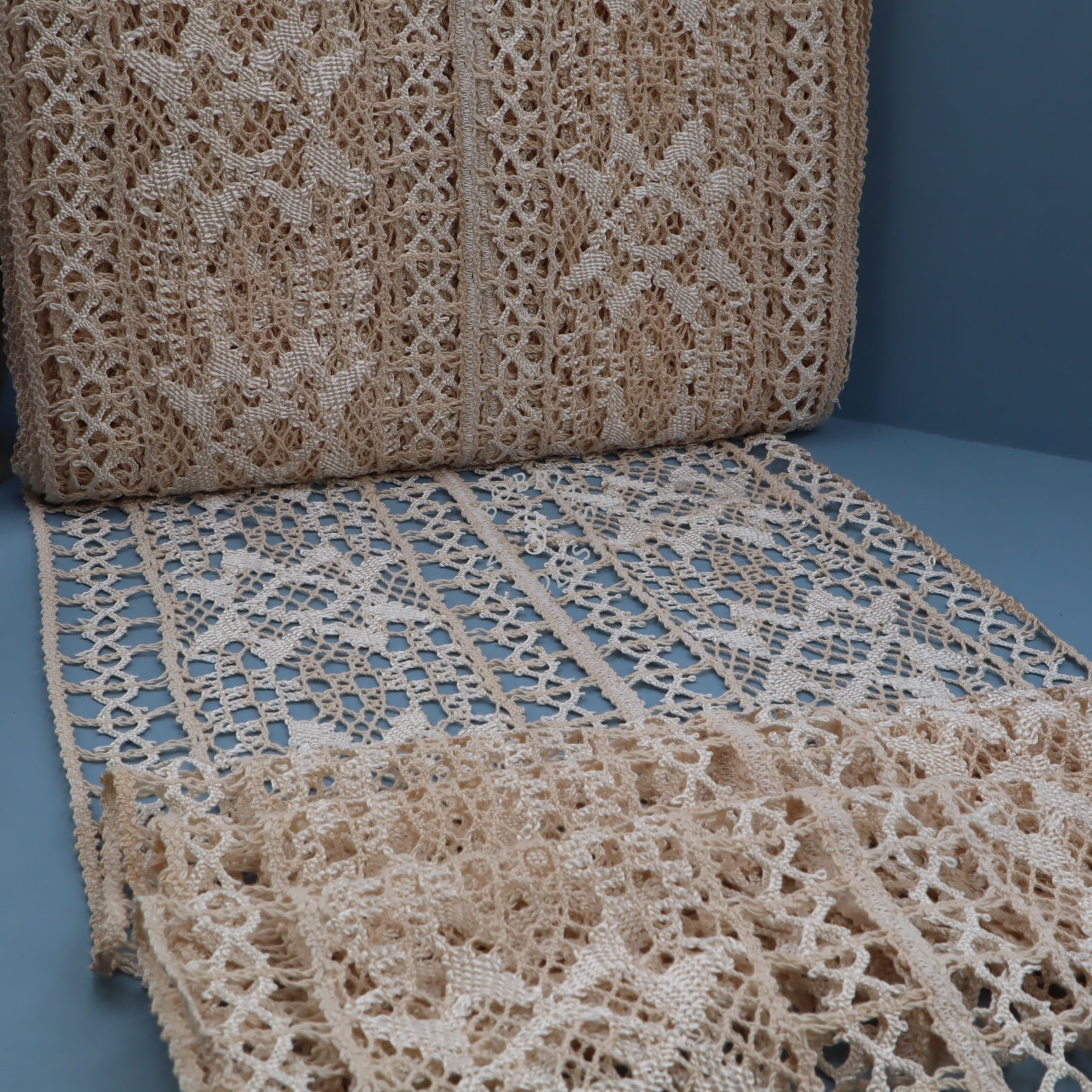 Antique Wide Lace Trim – Vintage Lace Panel - Bobbins&Needles