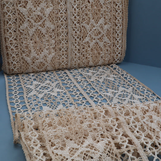 Antique Wide Lace Trim – Vintage Lace Panel - Bobbins&Needles