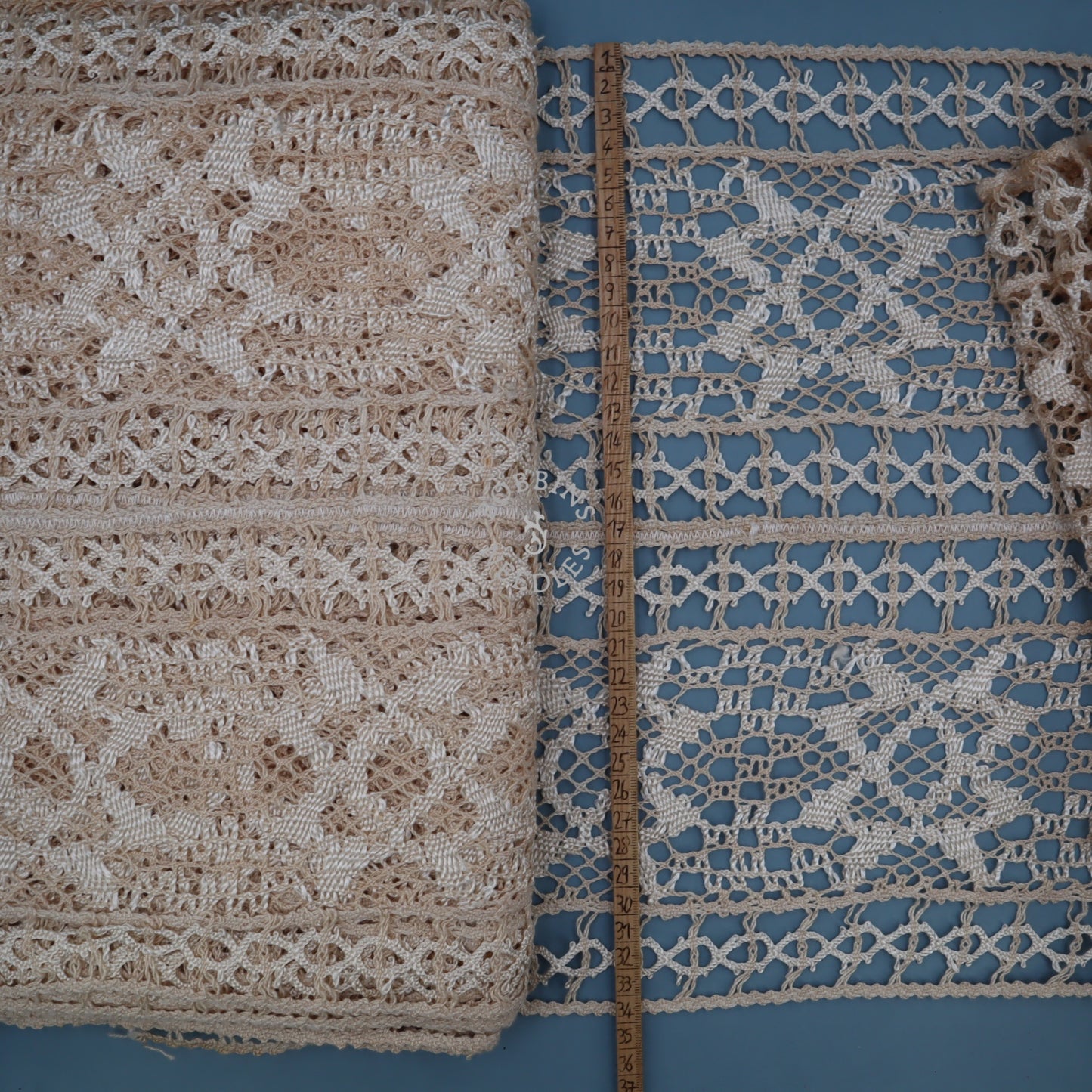 Antique Wide Lace Trim – Vintage Lace Panel - Bobbins&Needles