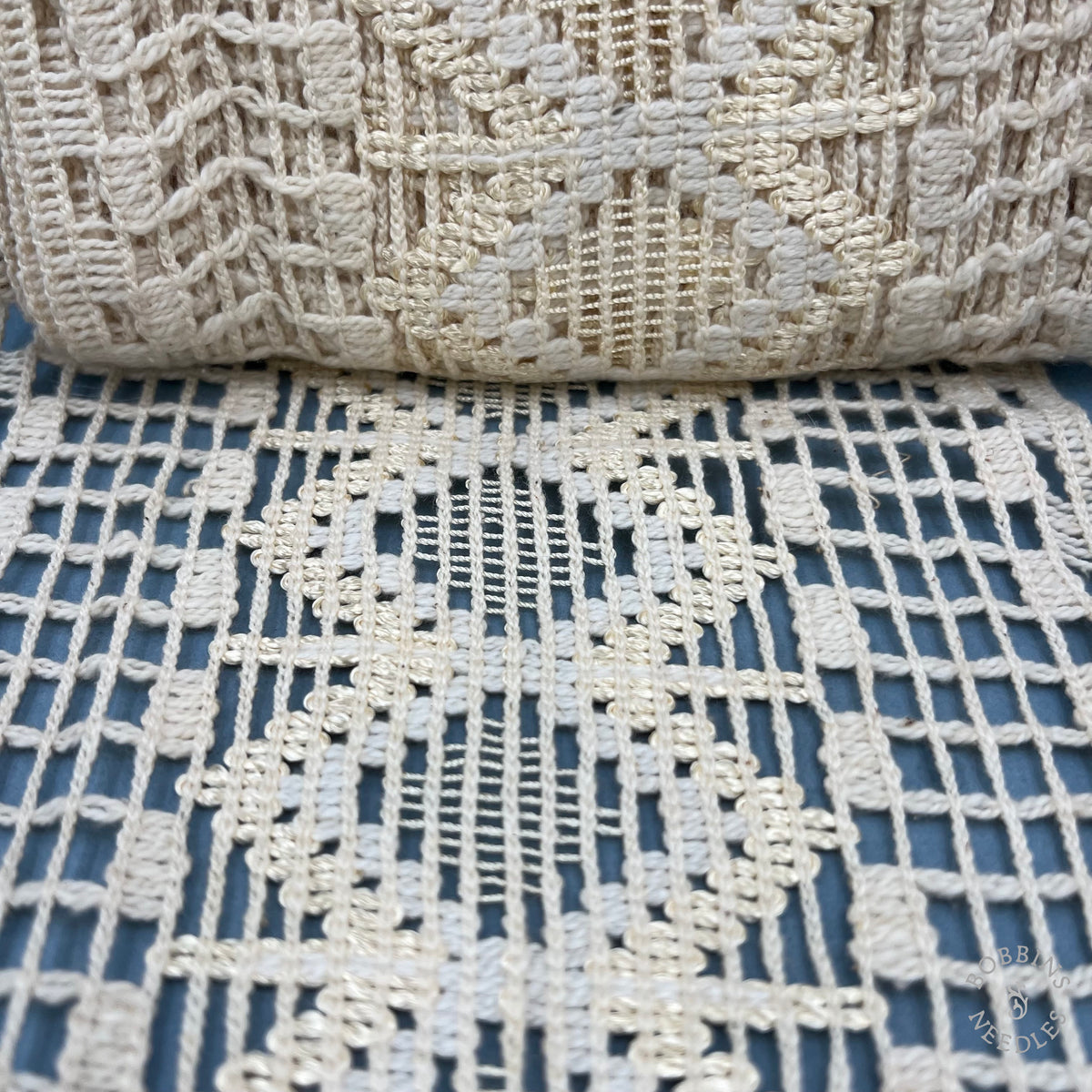 Vintage Geometric Lace Wide Trim | Shiny Threads