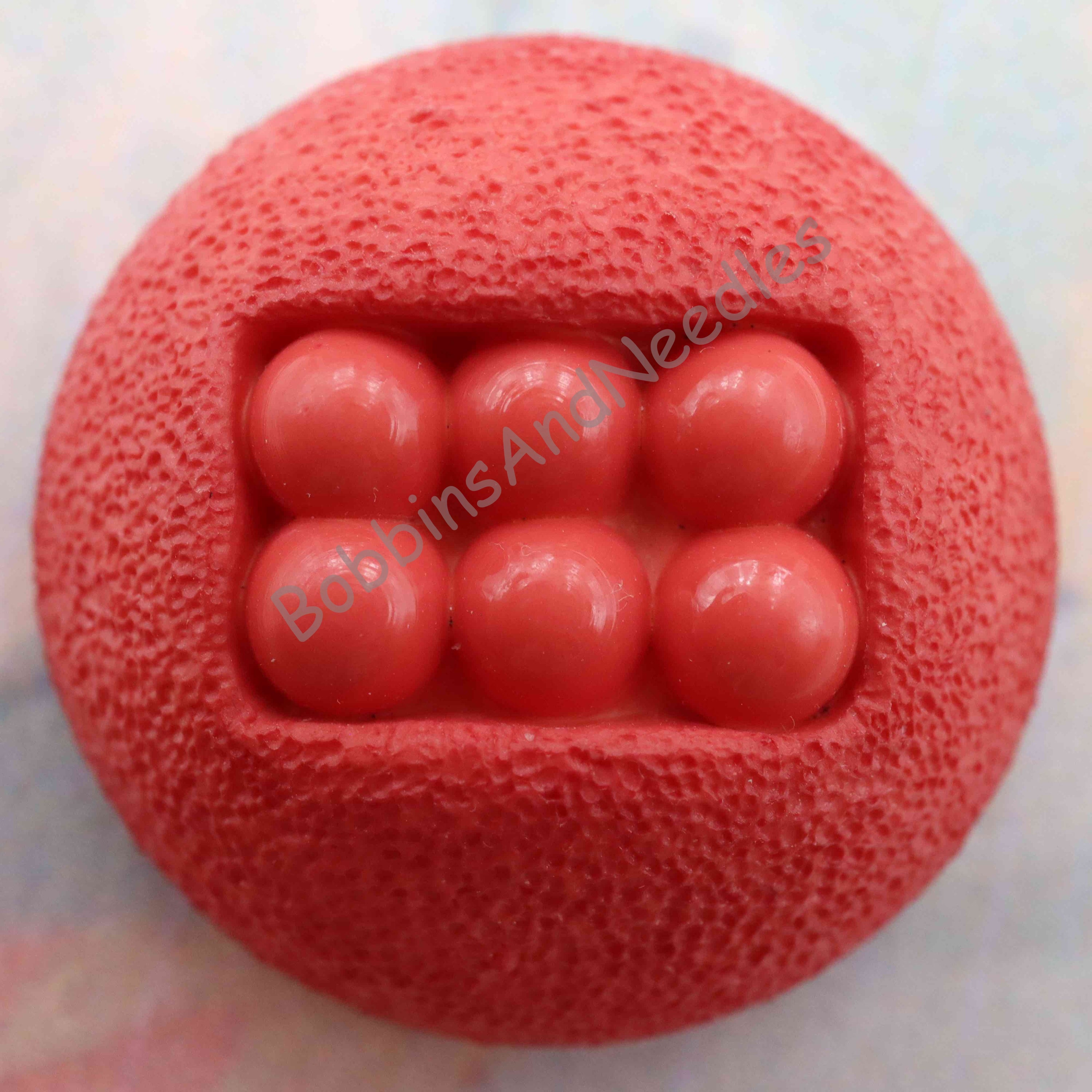 Set of 4 Large Red Couture Button Ø 30 mm Casein