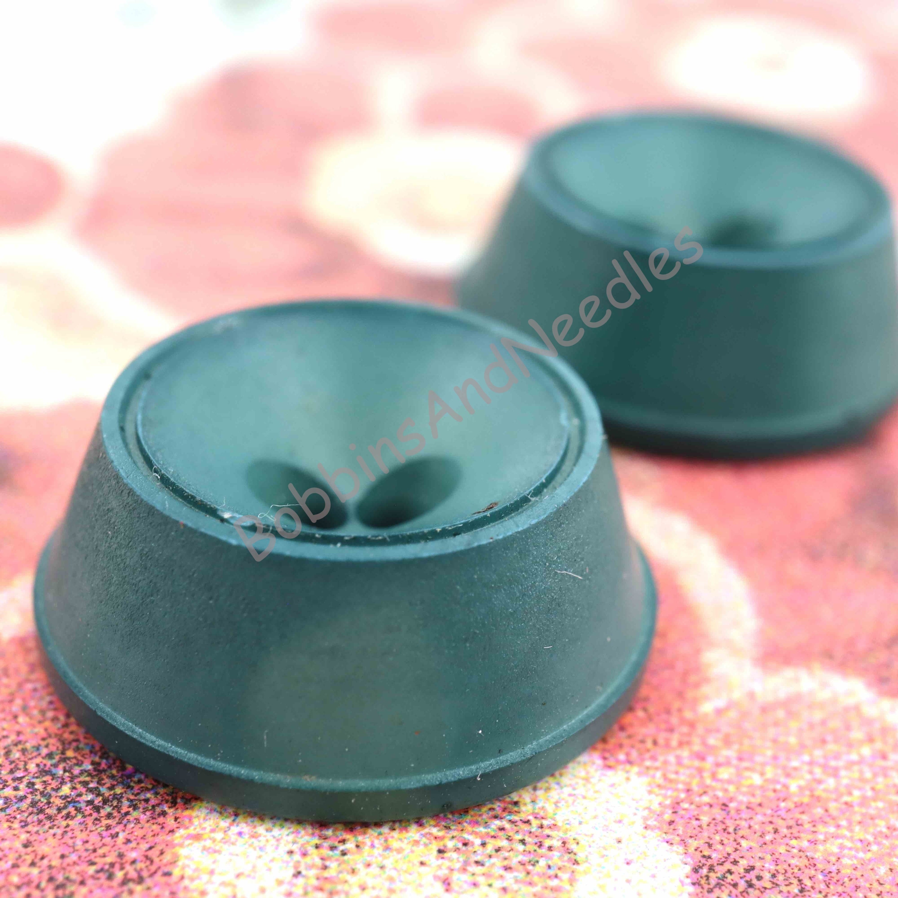 Set of 2 Galalith Buttons Ø 20 mm Vintage Teal Green