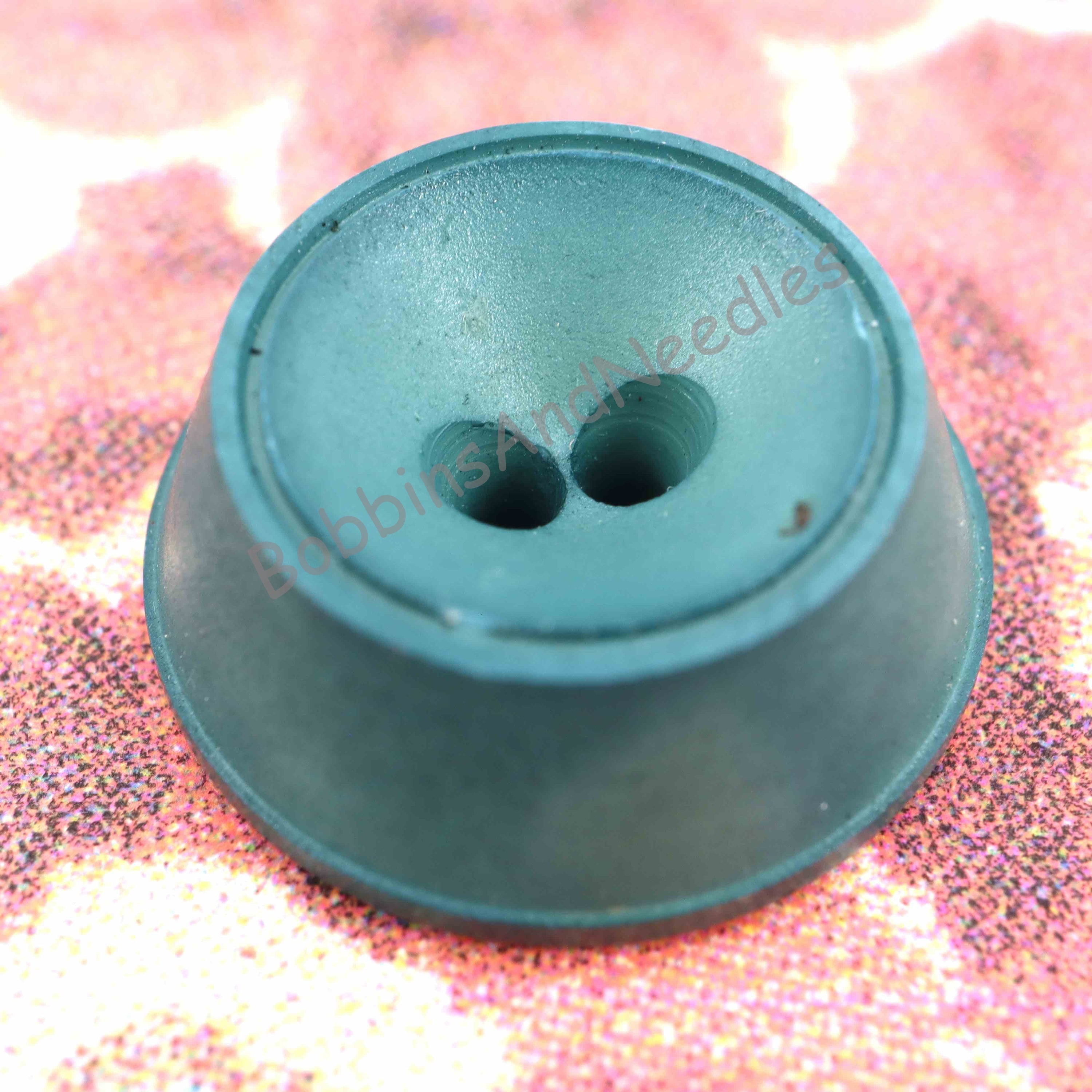 Set of 2 Galalith Buttons Ø 20 mm Vintage Teal Green