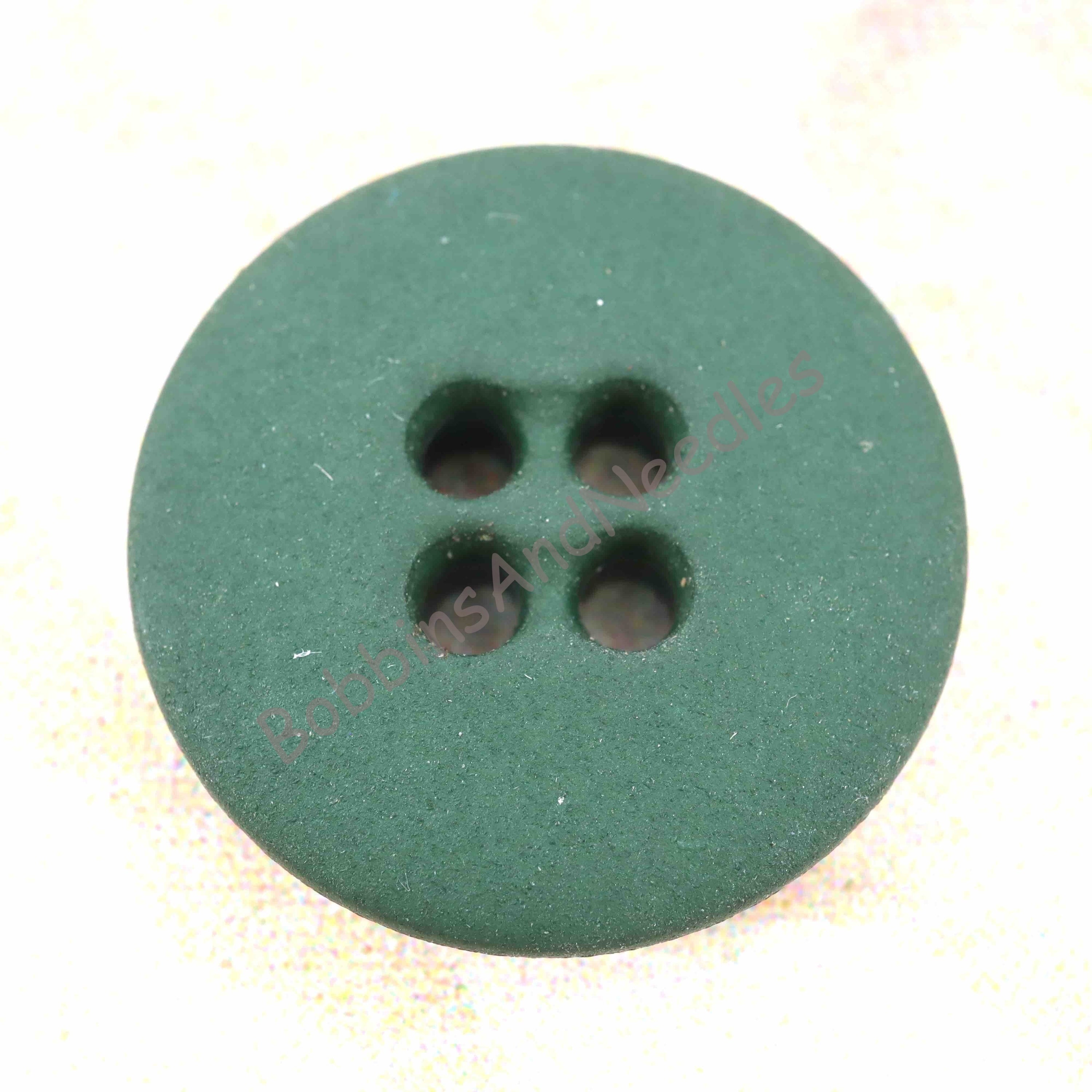 Set of 11 Casein Buttons Ø 20 mm Forest Green with Grainy Texture