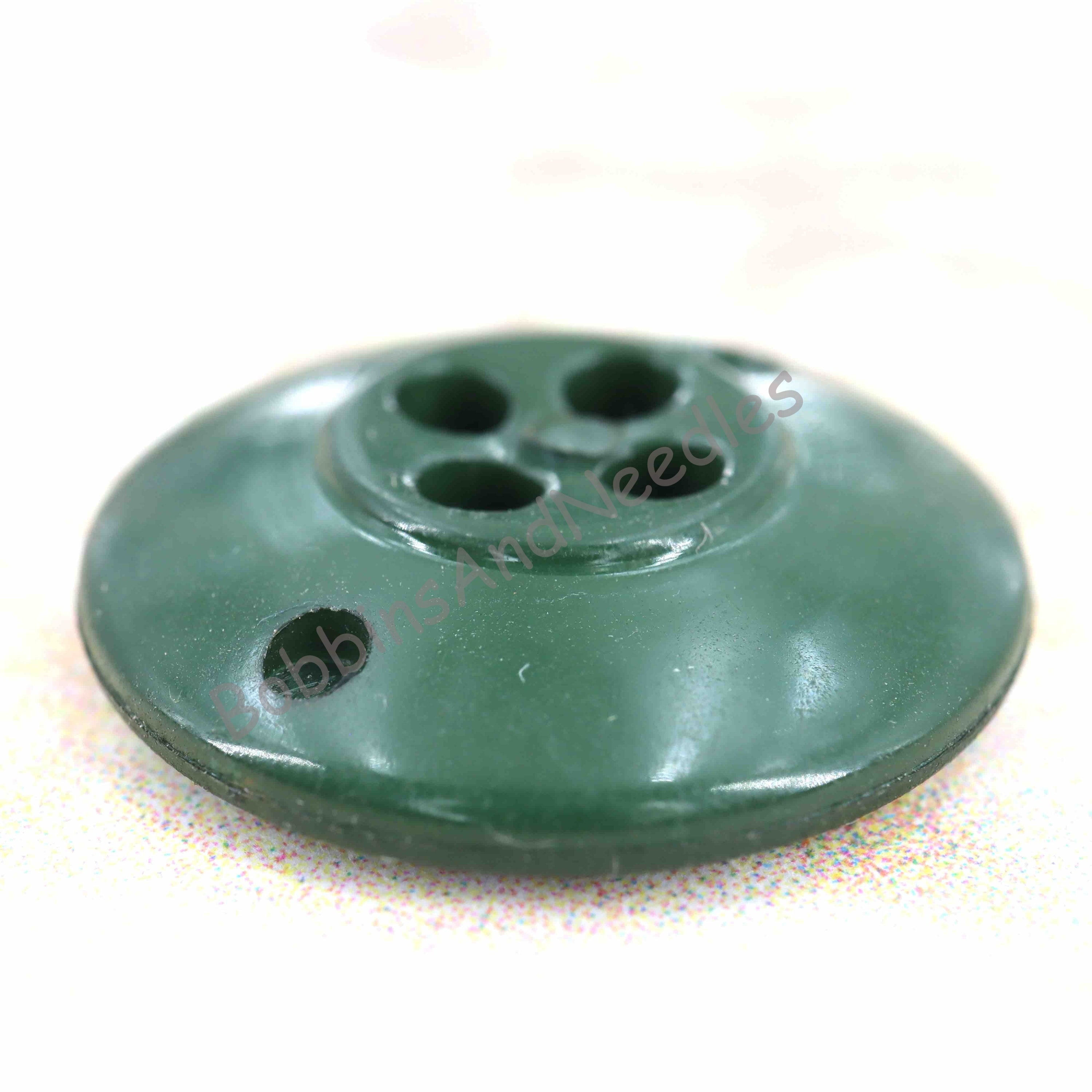 Set of 11 Casein Buttons Ø 20 mm Forest Green with Grainy Texture