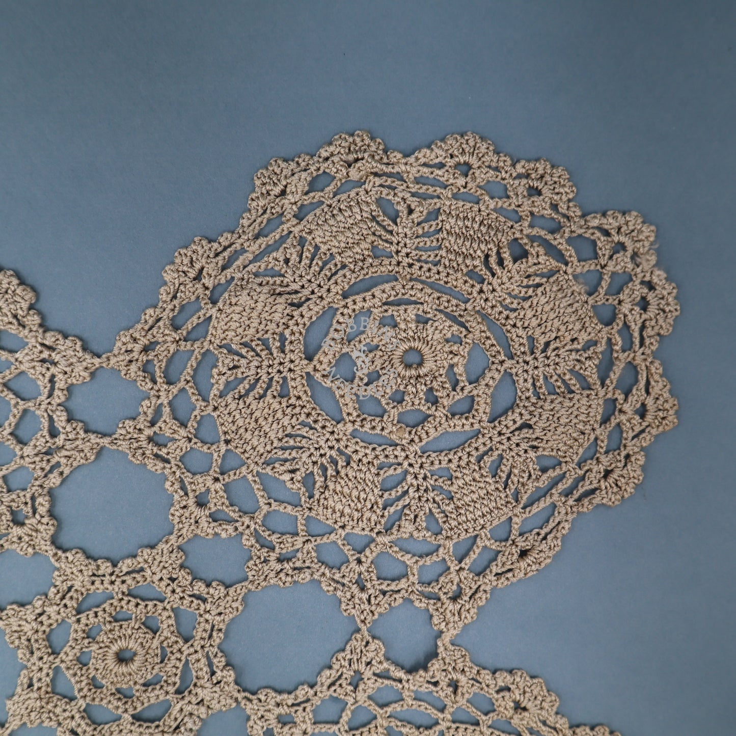 Antique Handmade Crochet Lace Bedspread – Large Coverlet 245x210 cm - Bobbins&Needles