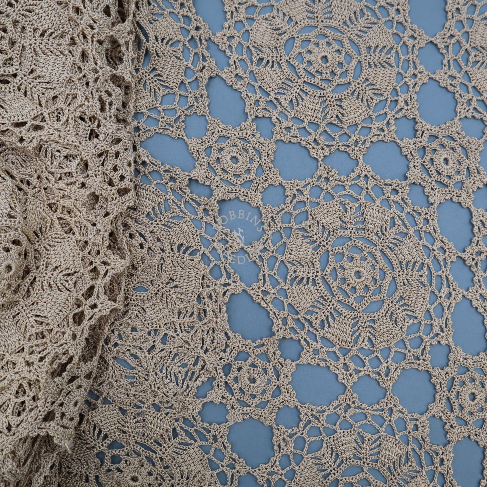 Antique Handmade Crochet Lace Bedspread – Large Coverlet 245x210 cm - Bobbins&Needles