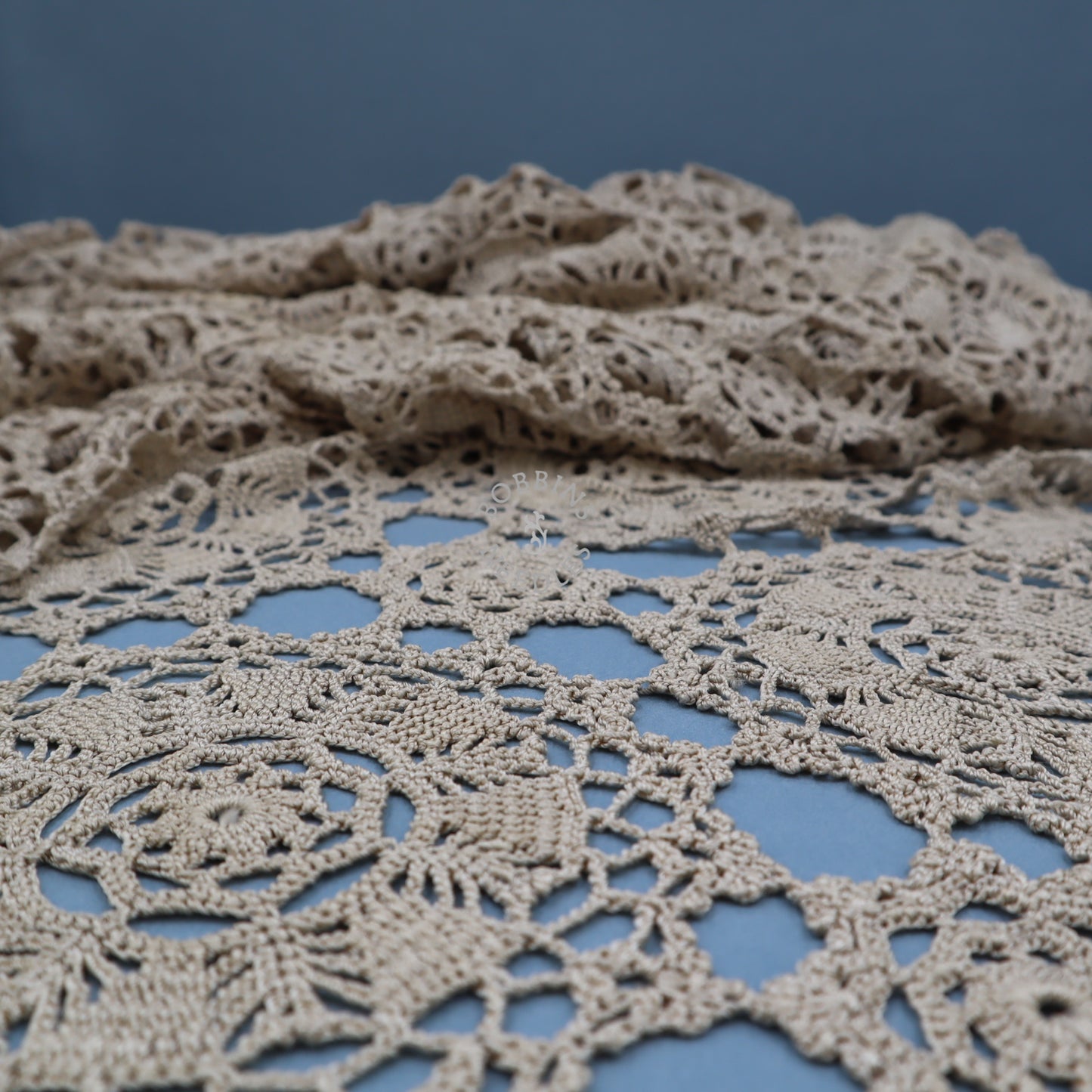 Antique Handmade Crochet Lace Bedspread – Large Coverlet 245x210 cm - Bobbins&Needles