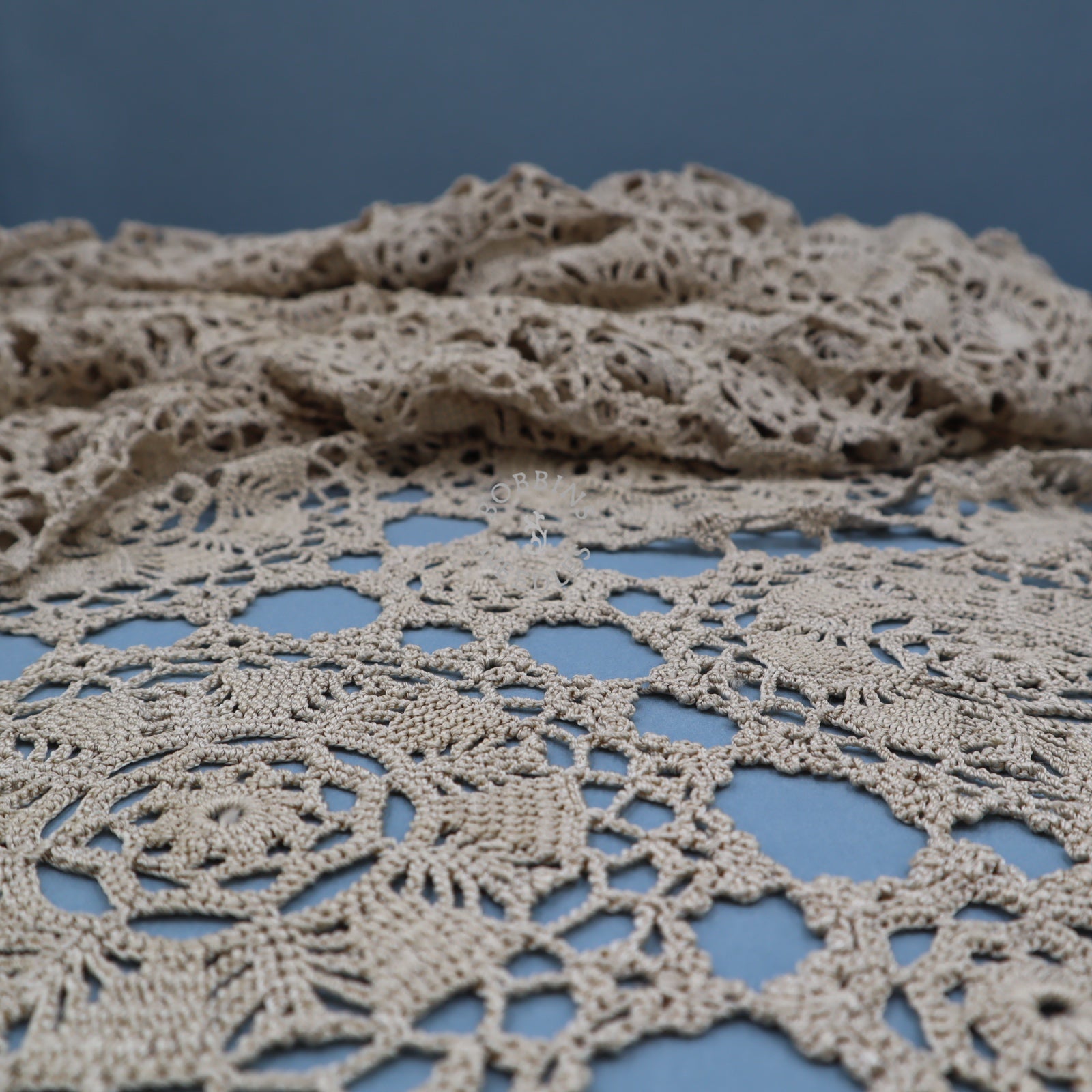 Antique Handmade Crochet Lace Bedspread – Large Coverlet 245x210 cm - Bobbins&Needles