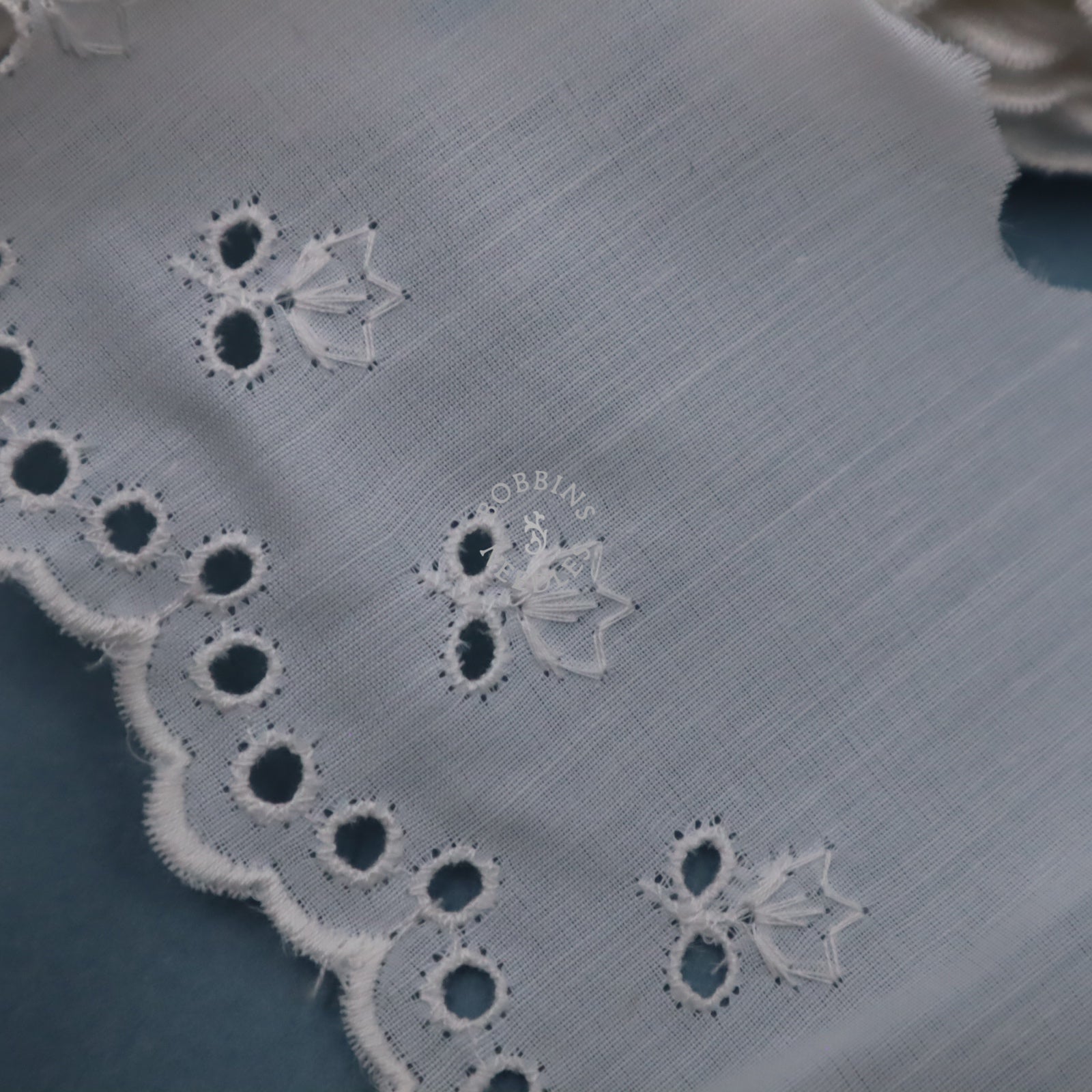 Vintage Whitework Embroidery Cotton Trim – Eyelet Embroidered Edging – Broderie Anglaise - Bobbins&Needles