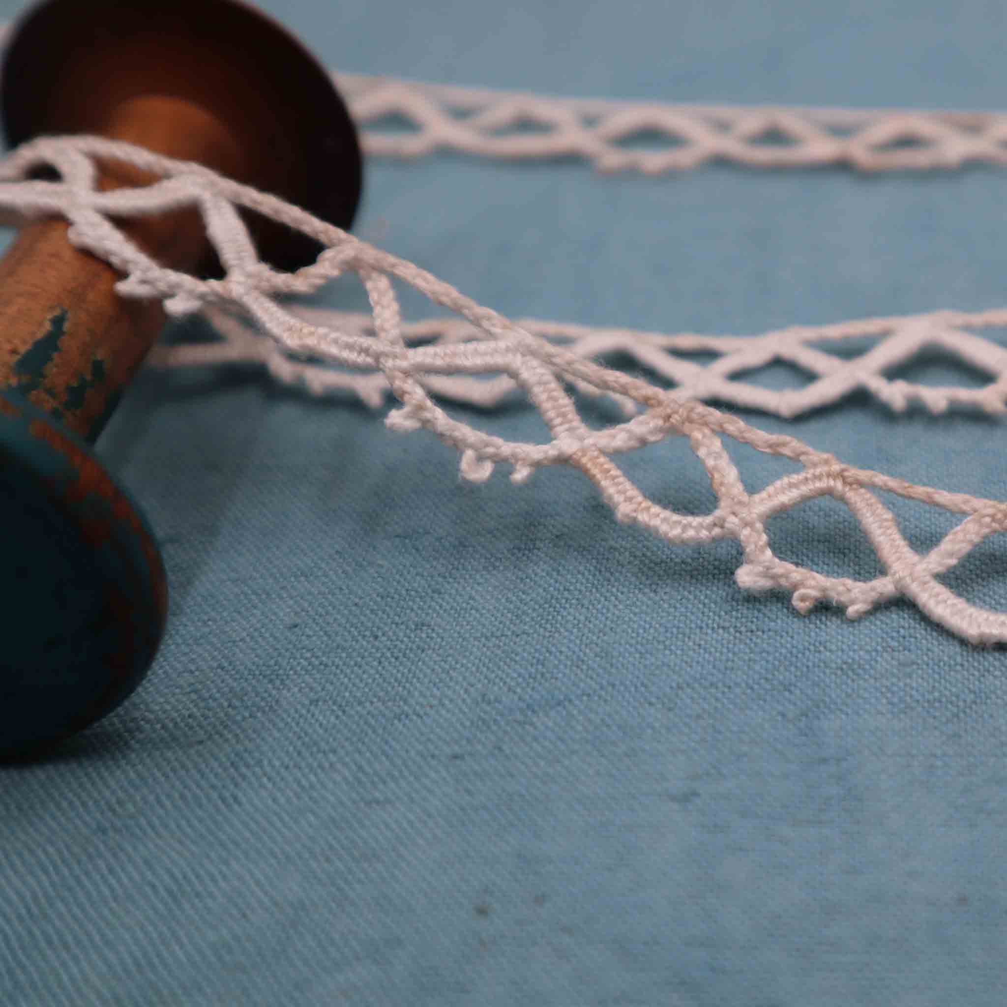 Handmade Hemp Lace Trim - Bobbins&Needles